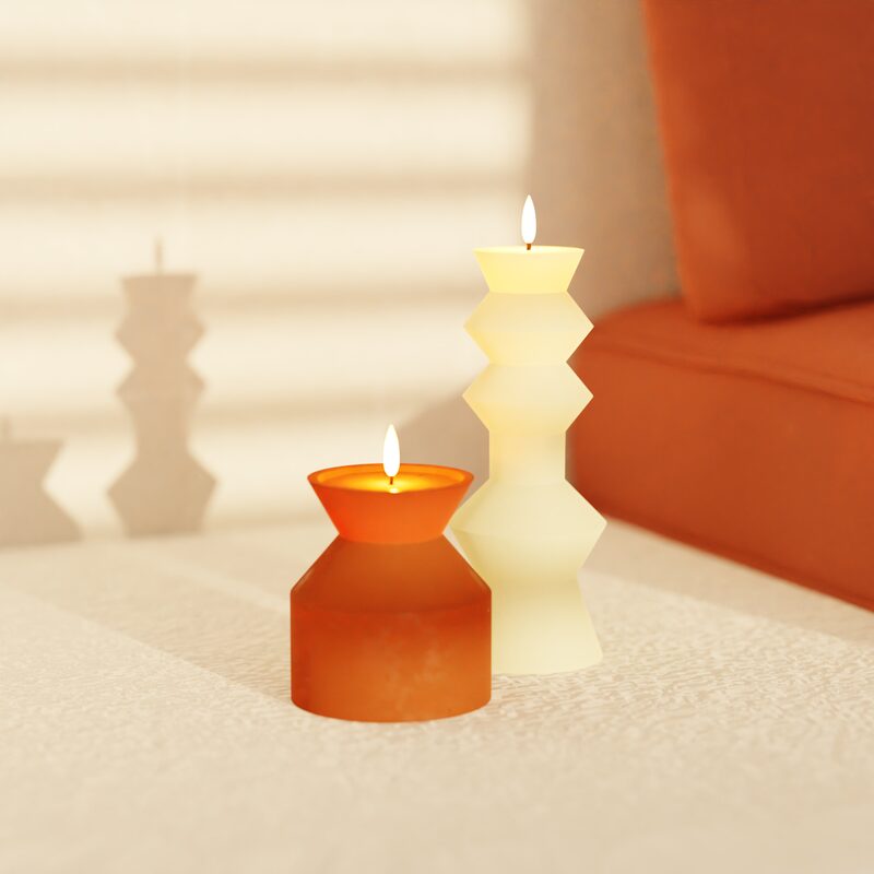 Bougie LED TOTEM coloris blanc