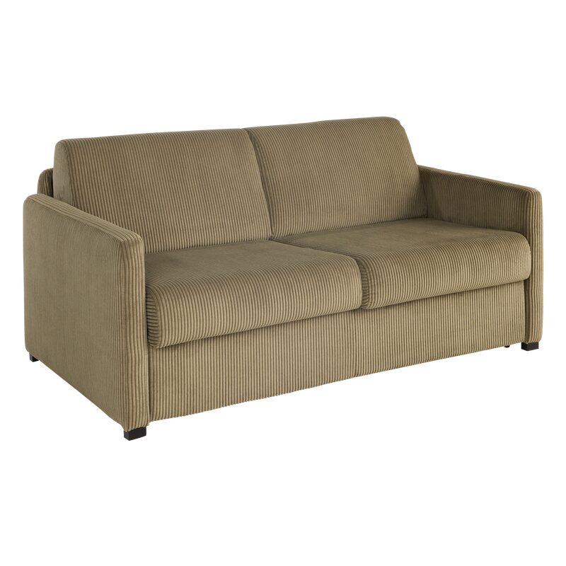 Canapé convertible Express DONA coloris vert olive 2 places