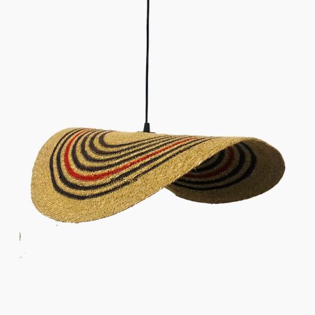 Suspension BAHIA naturel, terre cuite, noir 10 x 58 cm