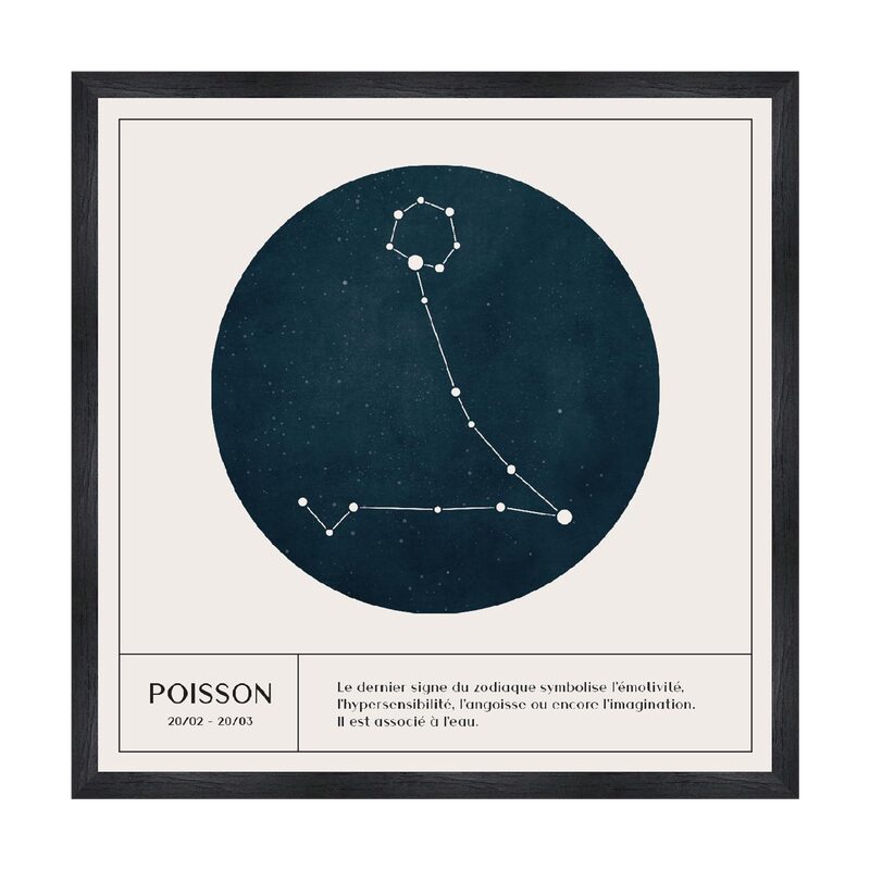 Tableau POISSON coloris blanc