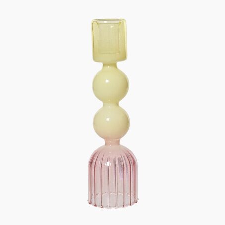 Bougeoir ROSY coloris Jaune, rose