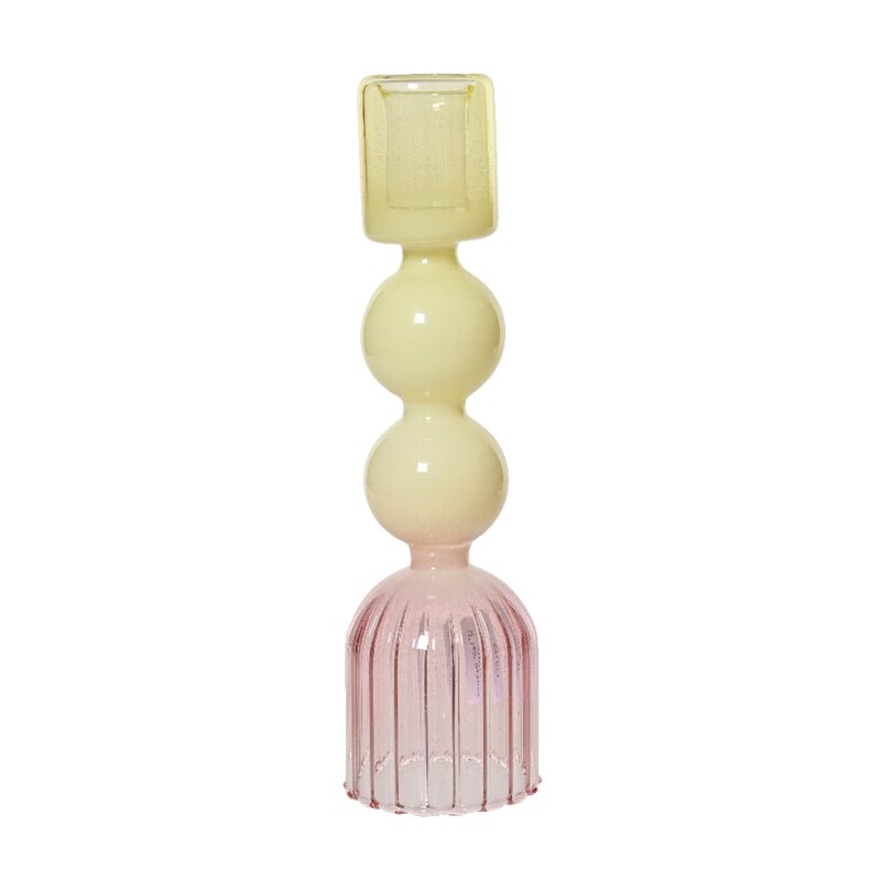 Bougeoir ROSY coloris Jaune, rose