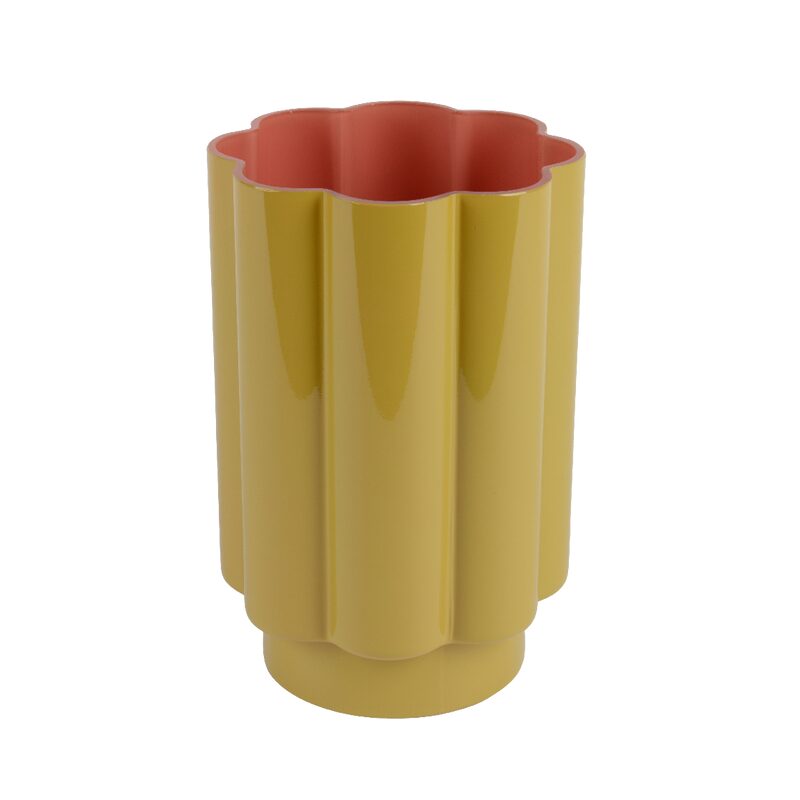 Vase FLORE coloris jaune orange