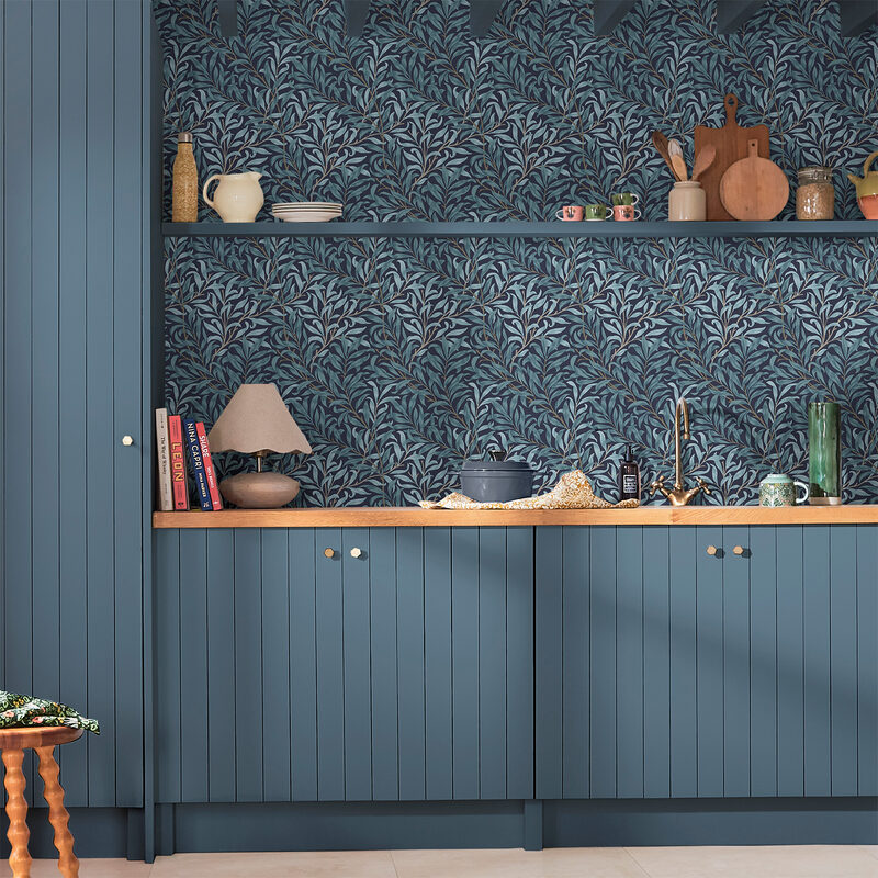 Papier peint intissé WILLOW BOUGH coloris bleu nuit