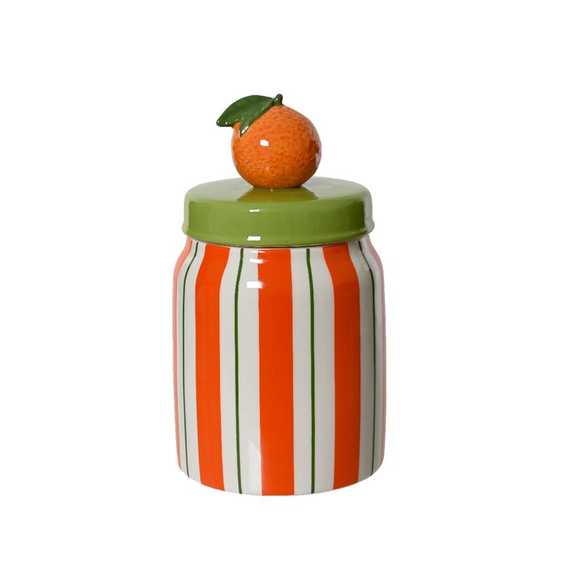 Bocal alimentaire BOC ORANGE coloris Orange, blanc, vert