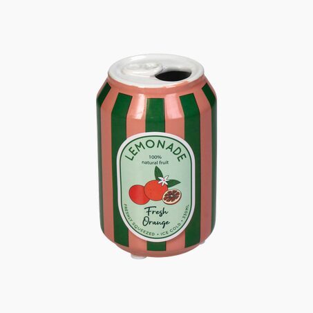 Soliflore CANETTE DE LIMONADE coloris rose / vert