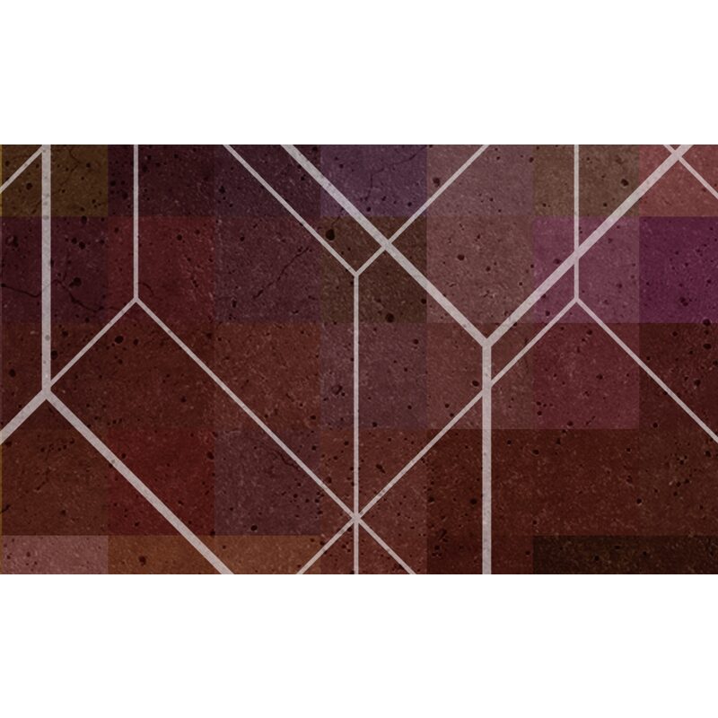Papier peint panoramique XL PIXELCOLORS 400 x 270 cm rose fuchsia et orange sanguine