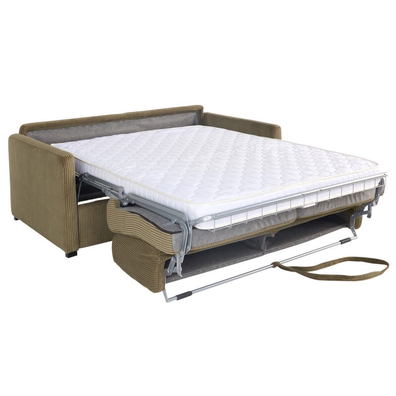 Canapé convertible Express DONA coloris vert olive 2 places