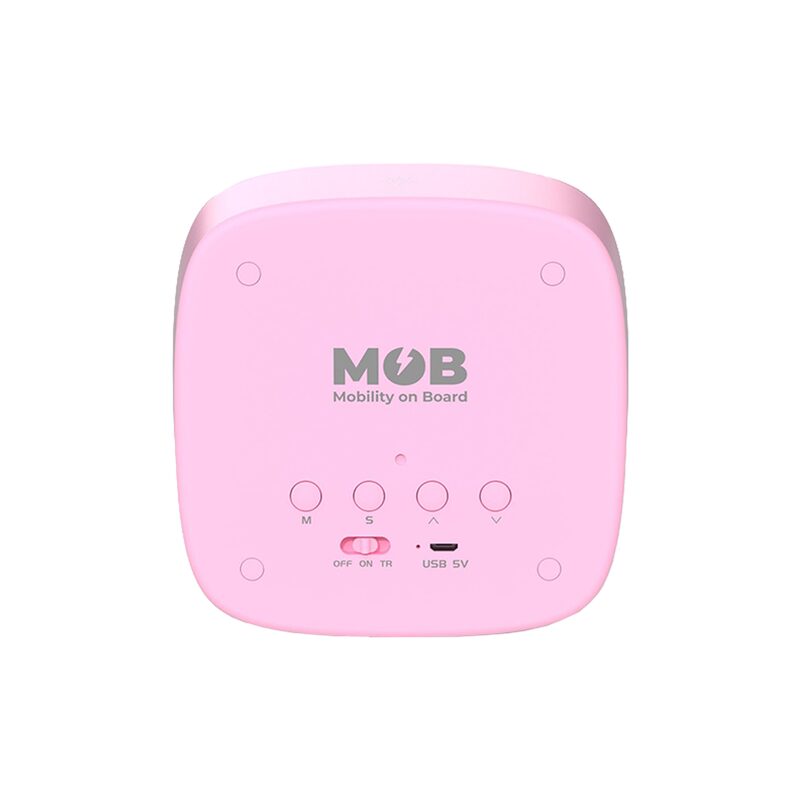 Réveil MOB BILLY CLOCK VEILLEUSE LAPIN coloris rose hauteur 12 cm