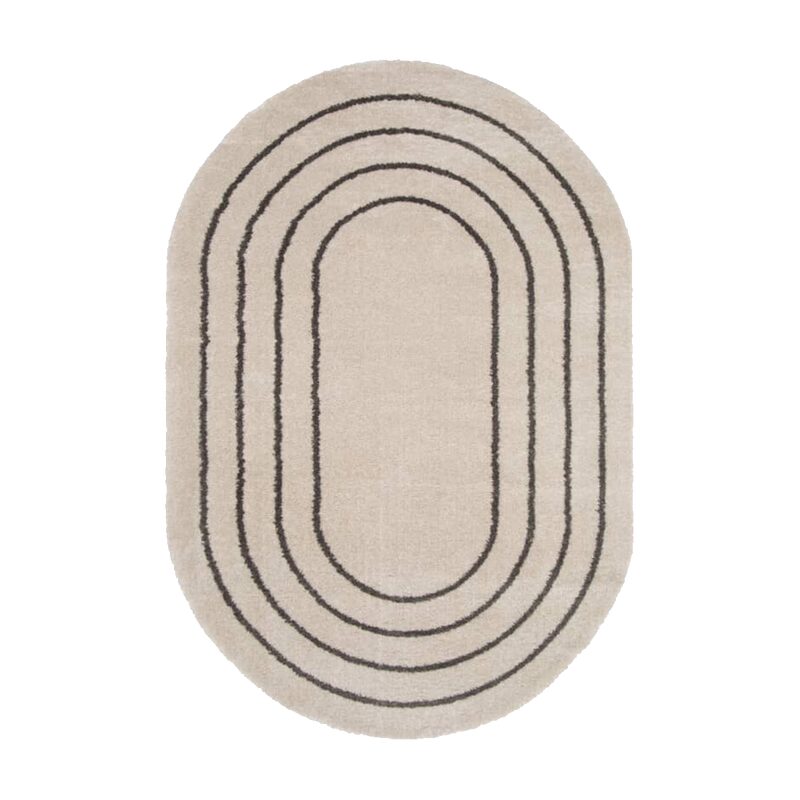 Tapis LANIA coloris ivoire/taupe 160 x 230 cm
