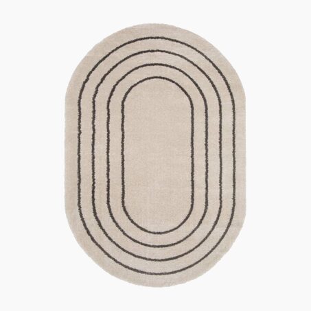 Tapis LANIA coloris ivoire/taupe 160 x 230 cm