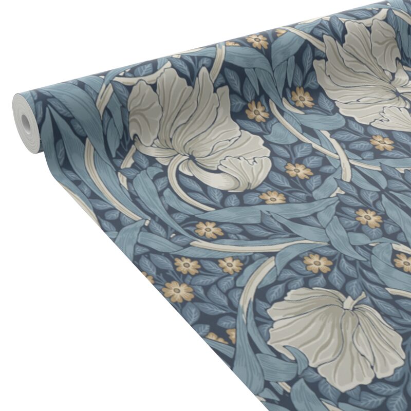 Papier peint intissé PIMPERNEL coloris bleu marine