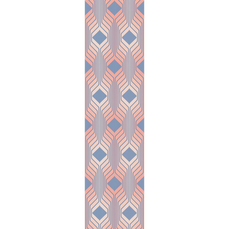 Papier peint intissé ELBÉE coloris rose et bleu