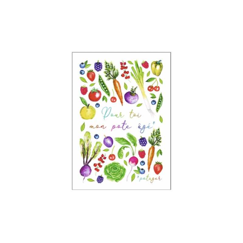 Carte POTAGER coloris multicolore