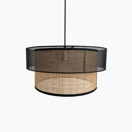 Suspension CLAYTON coloris rotin 25,5 x 40 cm