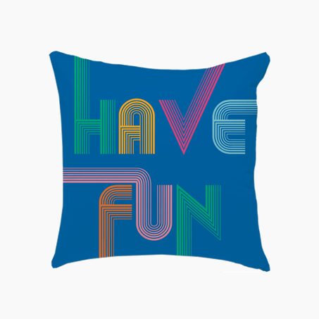 4MURS Coussin HAVE FUN coloris bleu roi 40 x 40 cm