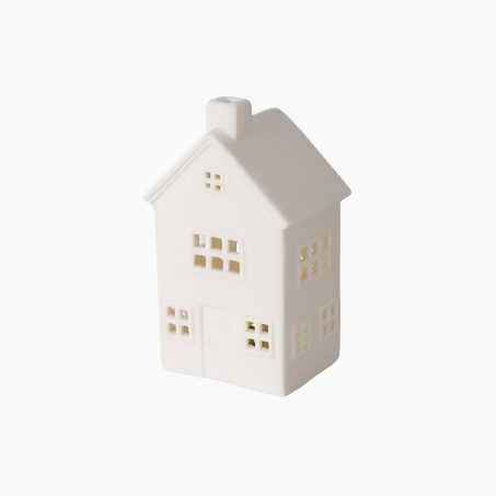 Objet lumineux LYKKA coloris blanc 13 x 8 cm hauteur 13 cm