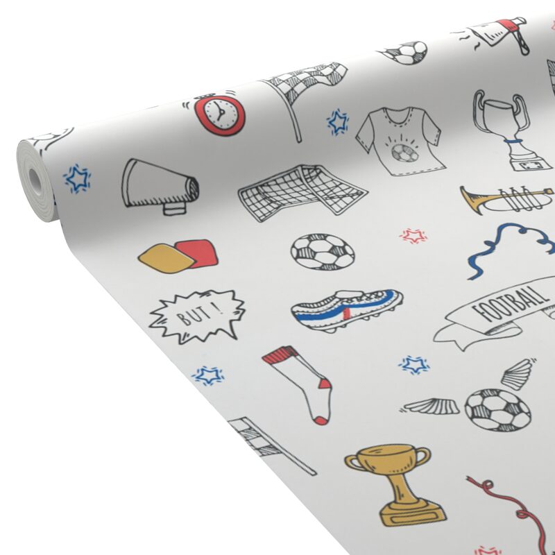 Papier peint intissé SOCCER coloris multicolore