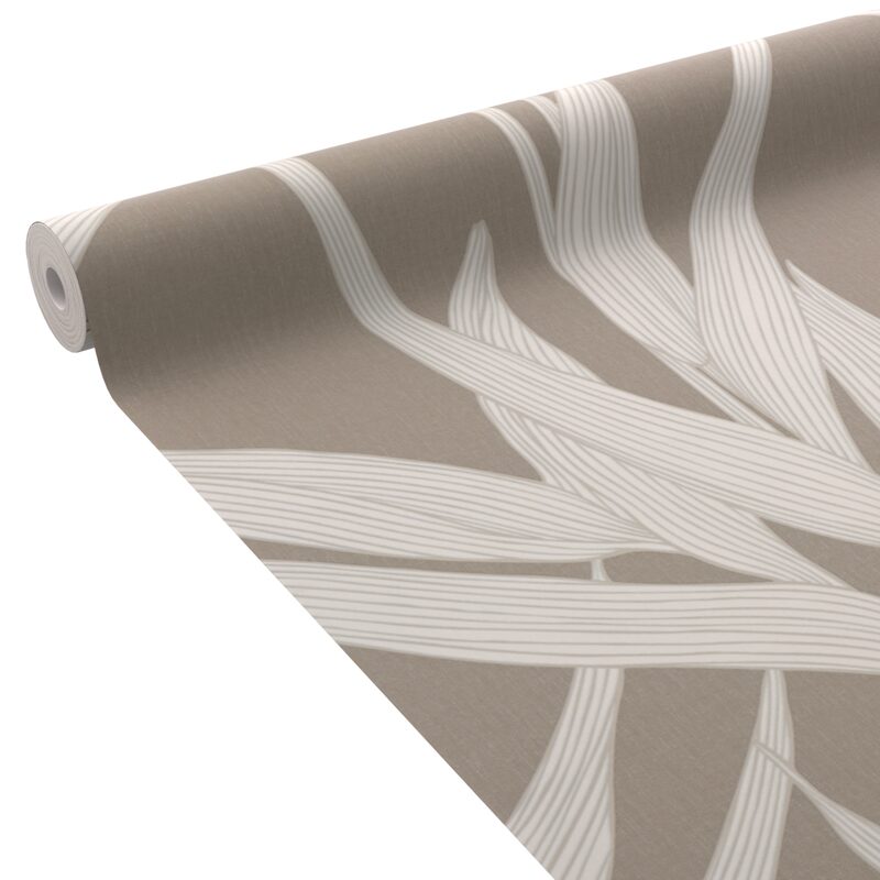 Papier peint vinyle LAUREN coloris lin