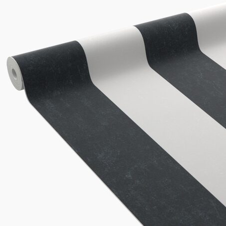 4MURS Papier peint intissé PALAZZO STRIPE noir et blanc