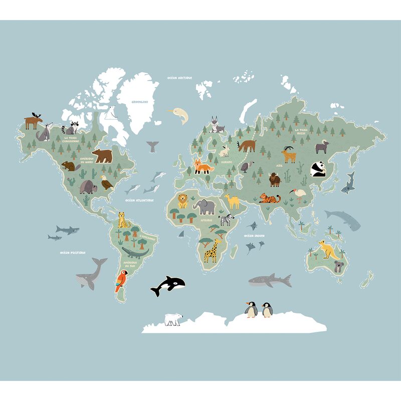 Papier peint panoramique XL AROUND THE WORLD XL 300 x 270 cm
