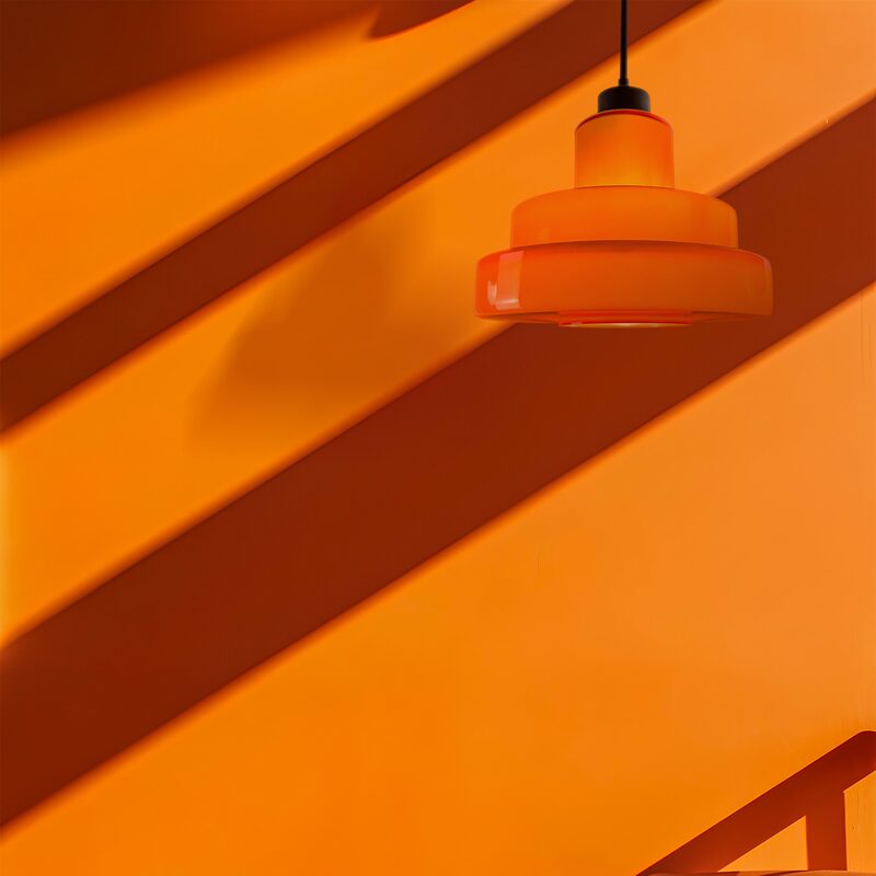Suspension FOZA coloris orange 20 x 27,5 cm