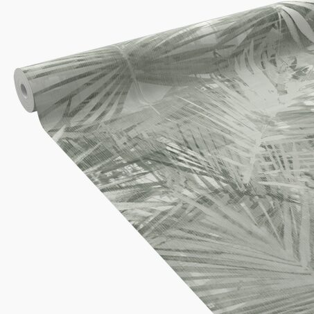 4MURS Papier peint vinyle YUCCA coloris vert de gris