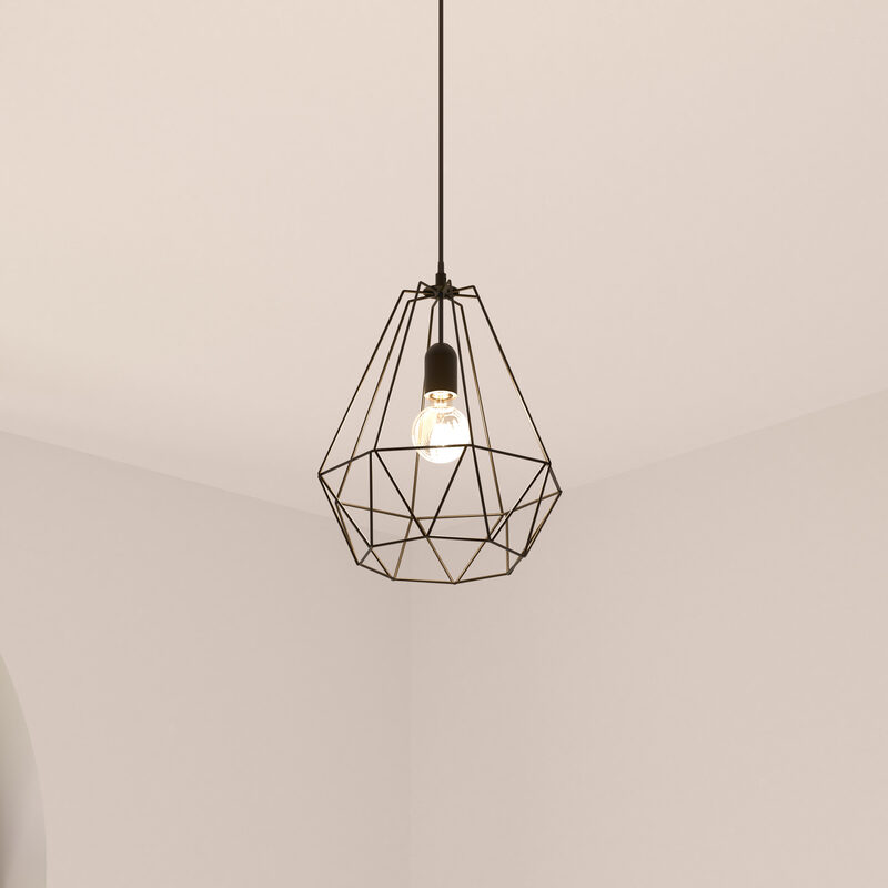 Suspension LUCIA coloris noir 28 x 25 cm