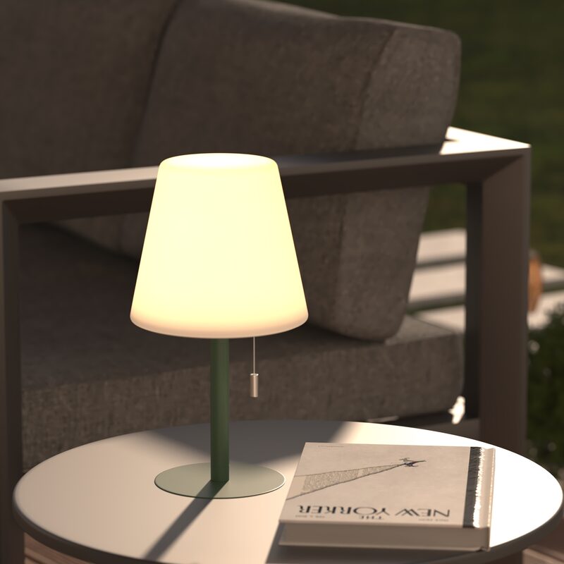 Lampe à poser ZACK coloris olive 30 x 16 cm
