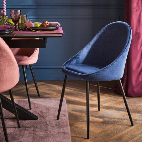 Chaise ADALINE coloris bleu