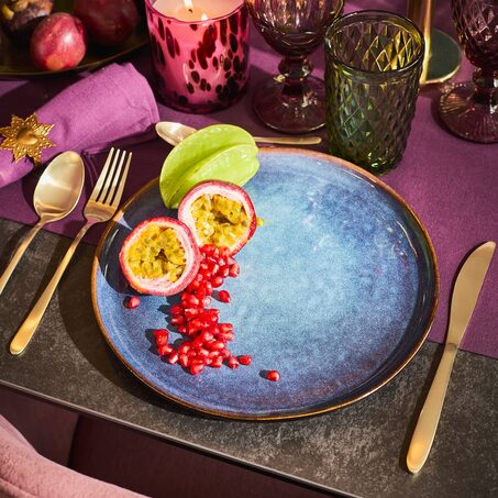 Assiette NOUKA coloris bleu vert