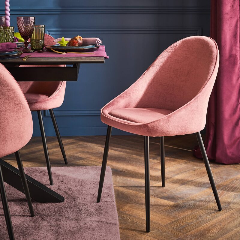 Chaise ADALINE coloris rose