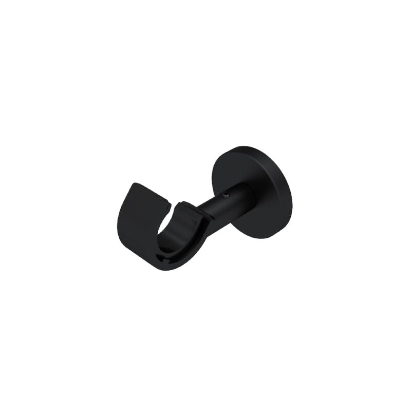 Support barre à rideau ZEN coloris noir mat diamètre barre 2,8 cm longueur 7 cm