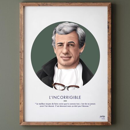 Affiche L'INCORRIGIBLE 30 x 40 cm