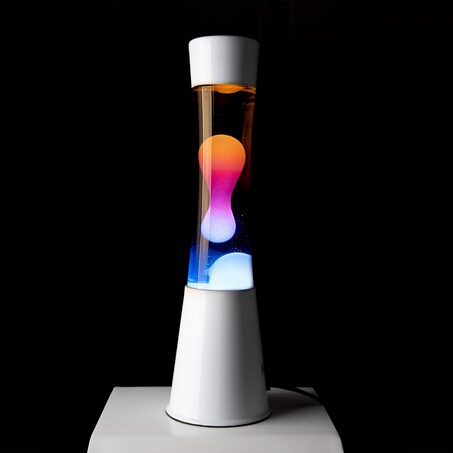 Lampe à lave LAVA WHITE coloris blanc 39,5 x 11 cm