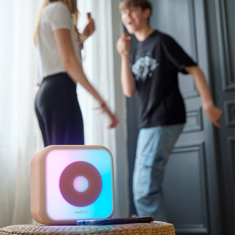 Enceinte KARAOKÉ coloris orange