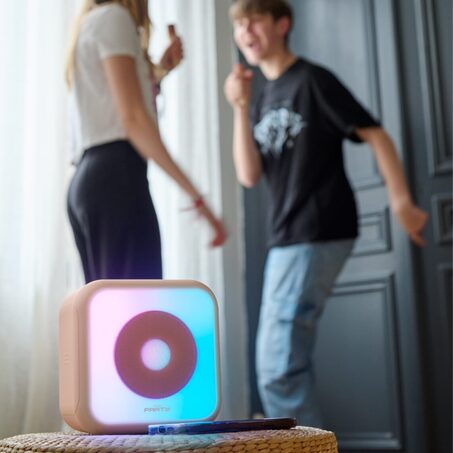 Enceinte KARAOKÉ coloris orange