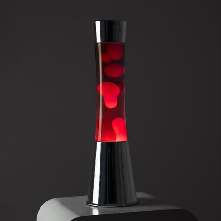 Lampe à lave LAVA SILVER coloris argent 39,5 x 11 cm