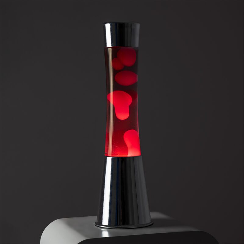 Lampe à lave LAVA SILVER coloris argent 39,5 x 11 cm
