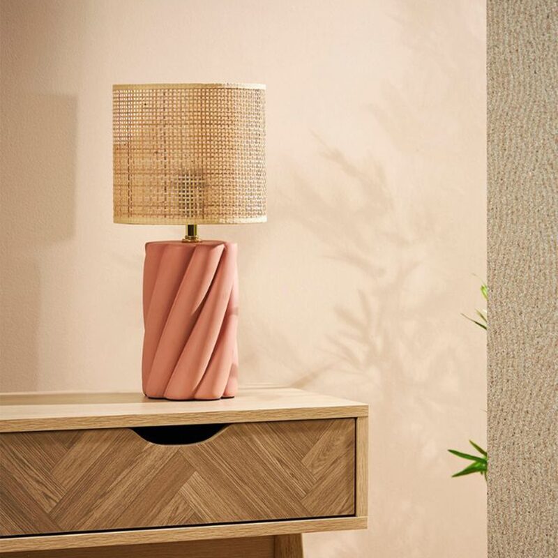 Lampe à poser TWIST coloris terracotta 43 x 20 cm