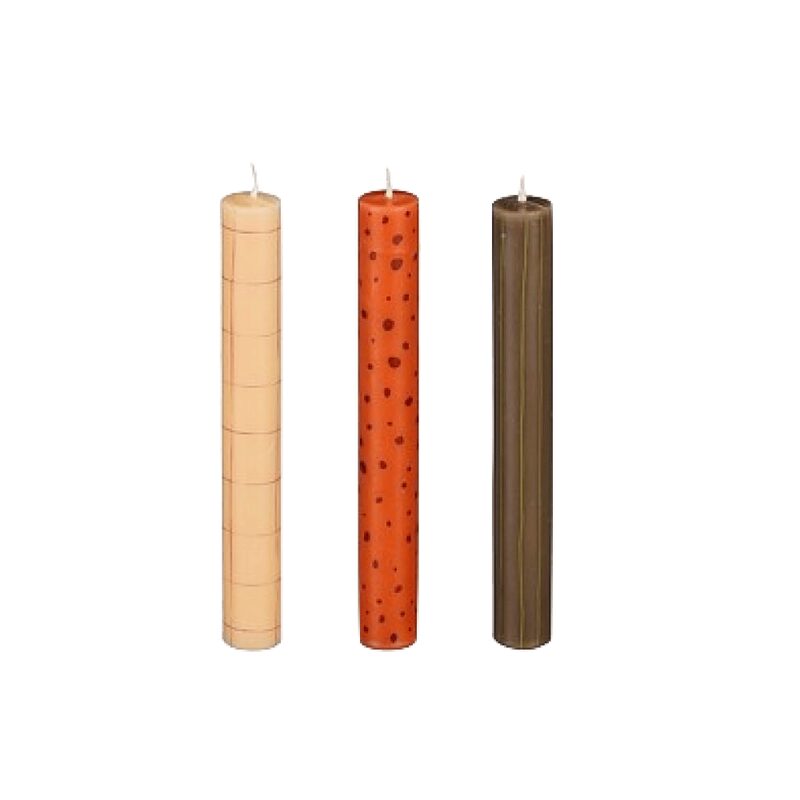 Bougie TERRI coloris Beige, Orange, Marron