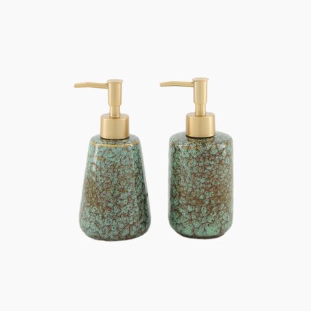 Distributeur de savon FOGLIA coloris Vert, or