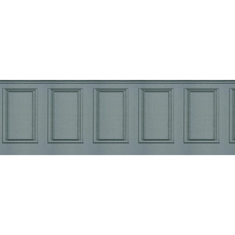 Papier peint intissé SOUBASSEMENT MOULURES coloris vert de gris