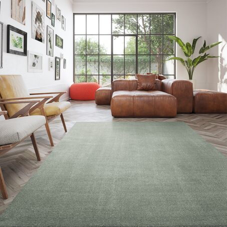 Tapis FEEL coloris vert de gris 140 x 200 cm