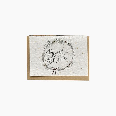 LES CARTES DE LULU Carte BONNE ANNÉE coloris blanc