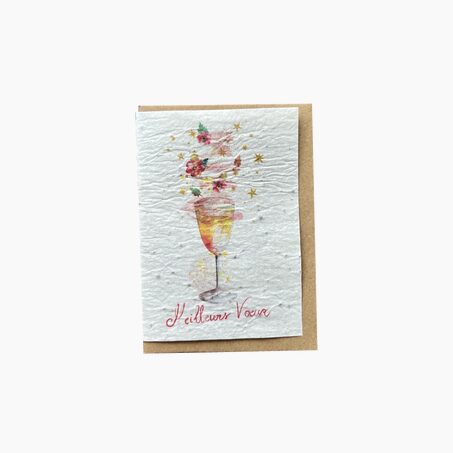 LES CARTES DE LULU Carte MEILLEURS VOEUX coloris blanc