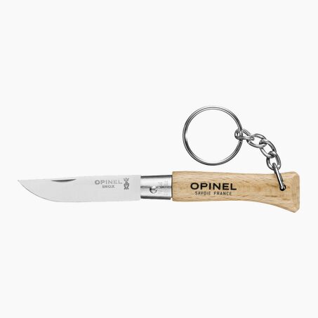 OPINEL Porte clef N04 HETRE INOX coloris beige