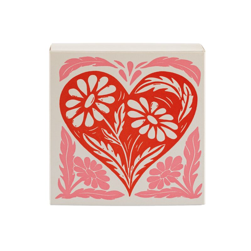 Allumettes BOTANICAL HEART MATCHBOX coloris Rose, Rouge