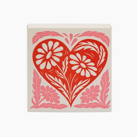 Archivist Allumettes BOTANICAL HEART MATCHBOX Rose, Rouge