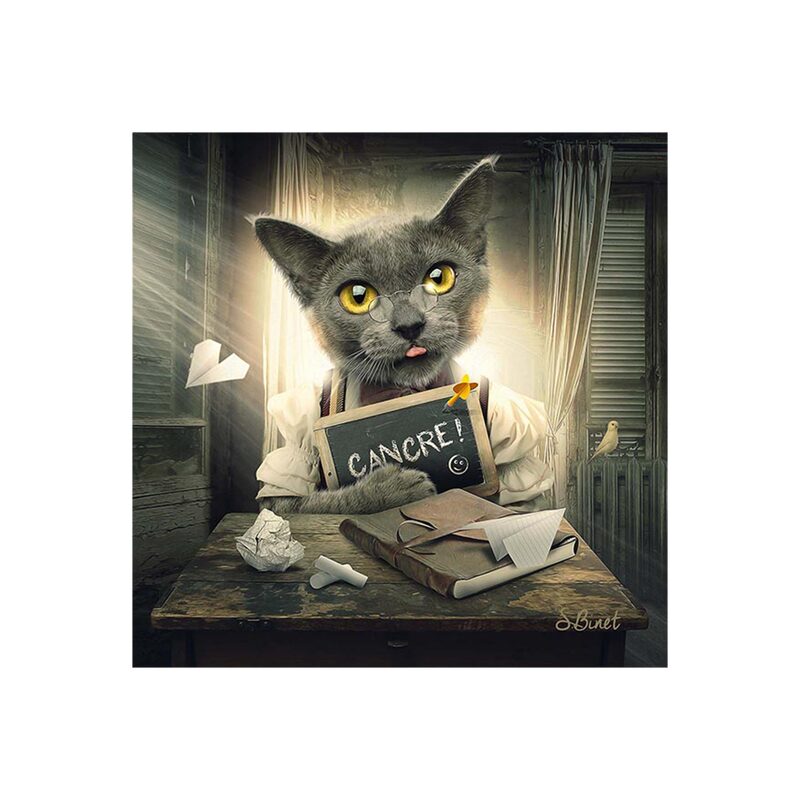 Tableau BINET CHAT CANCRE coloris noir
